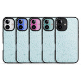 iPhone 16 Pro Max Light Blue Terrazzo Pattern Black Impact Phone Case