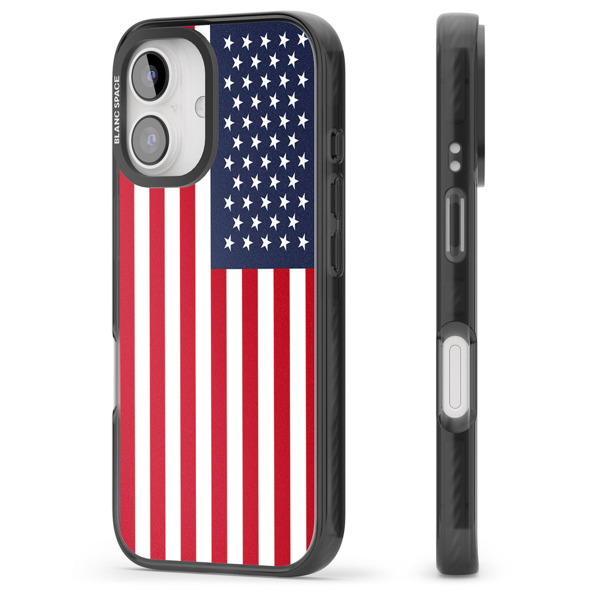 iPhone 16 Pro Max American Flag Black Impact Phone Case