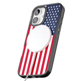 iPhone 16 Pro Max American Flag Black Impact Phone Case