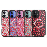 iPhone 16 Pro Max Heart Leopard Print Black Impact Phone Case