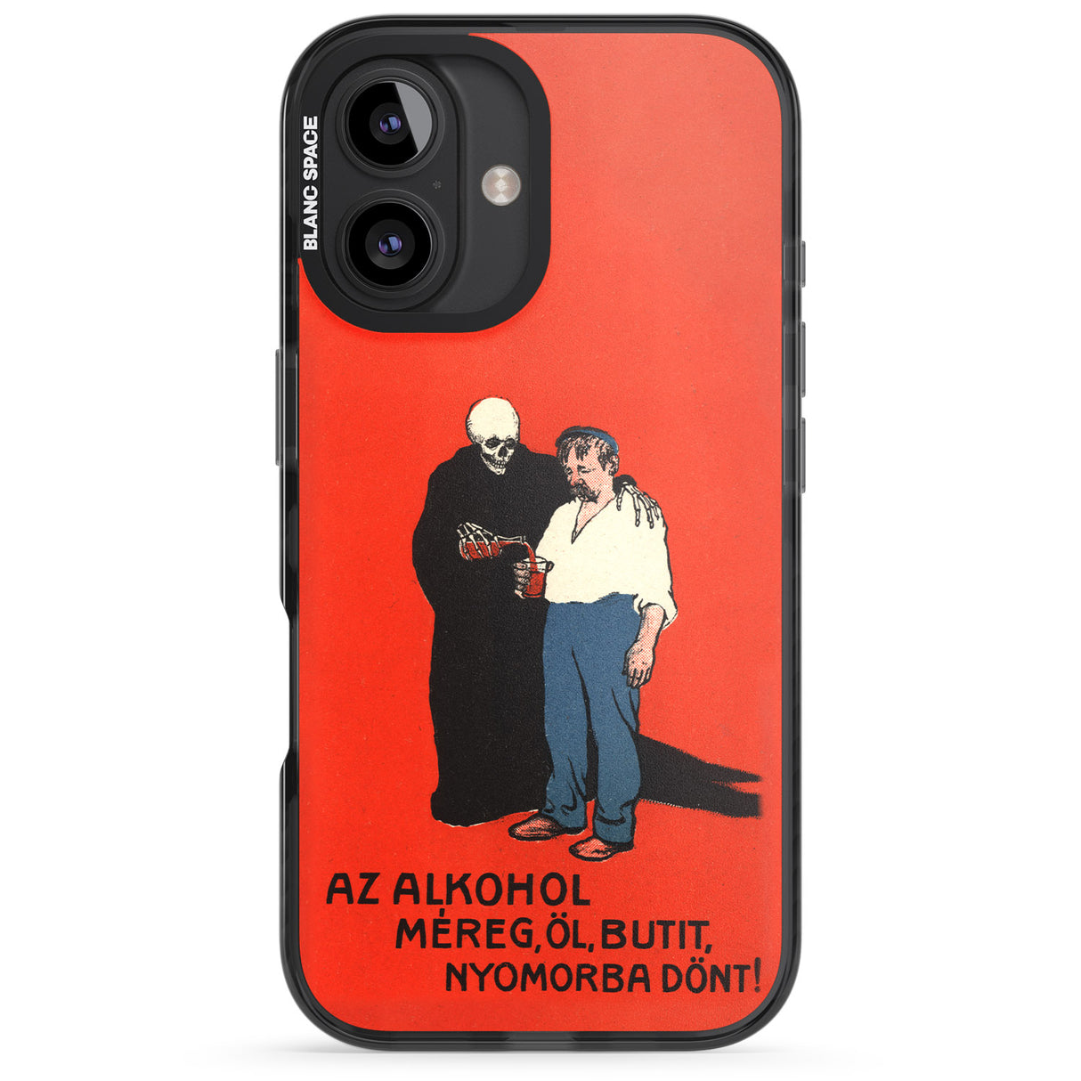 iPhone 16 Pro Max Az Alkohol Poster Black Impact Phone Case