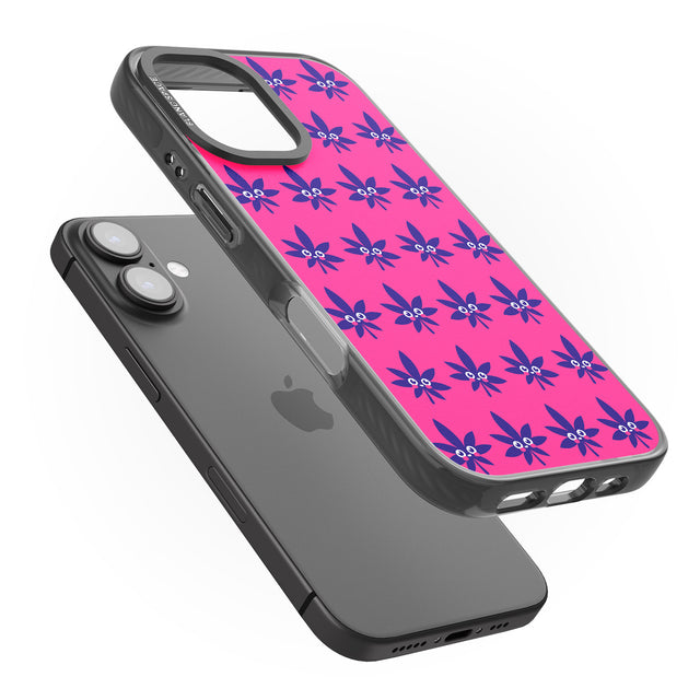 iPhone 16 Pro Max Pink Sativa Black Impact Phone Case