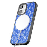 iPhone 16 Pro Max Blue Bandana Black Impact Phone Case