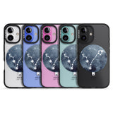 iPhone 16 Pro Max Pisces Zodiac Transparent Design - Blue Black Impact Phone Case