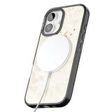 iPhone 16 Pro Max Aquarius Emblem - Solid Gold Marbled Design Black Impact Phone Case