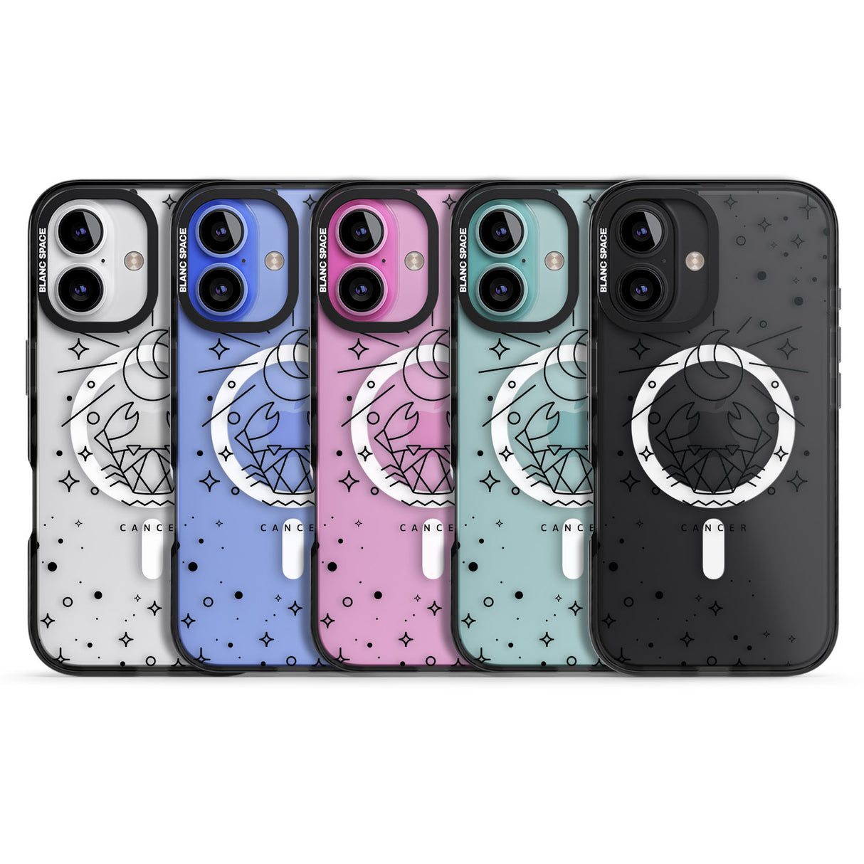 iPhone 16 Pro Max Cancer Emblem - Transparent Design Black Impact Phone Case