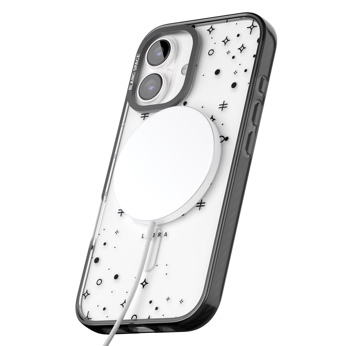 iPhone 16 Pro Max Libra Emblem - Transparent Design Black Impact Phone Case