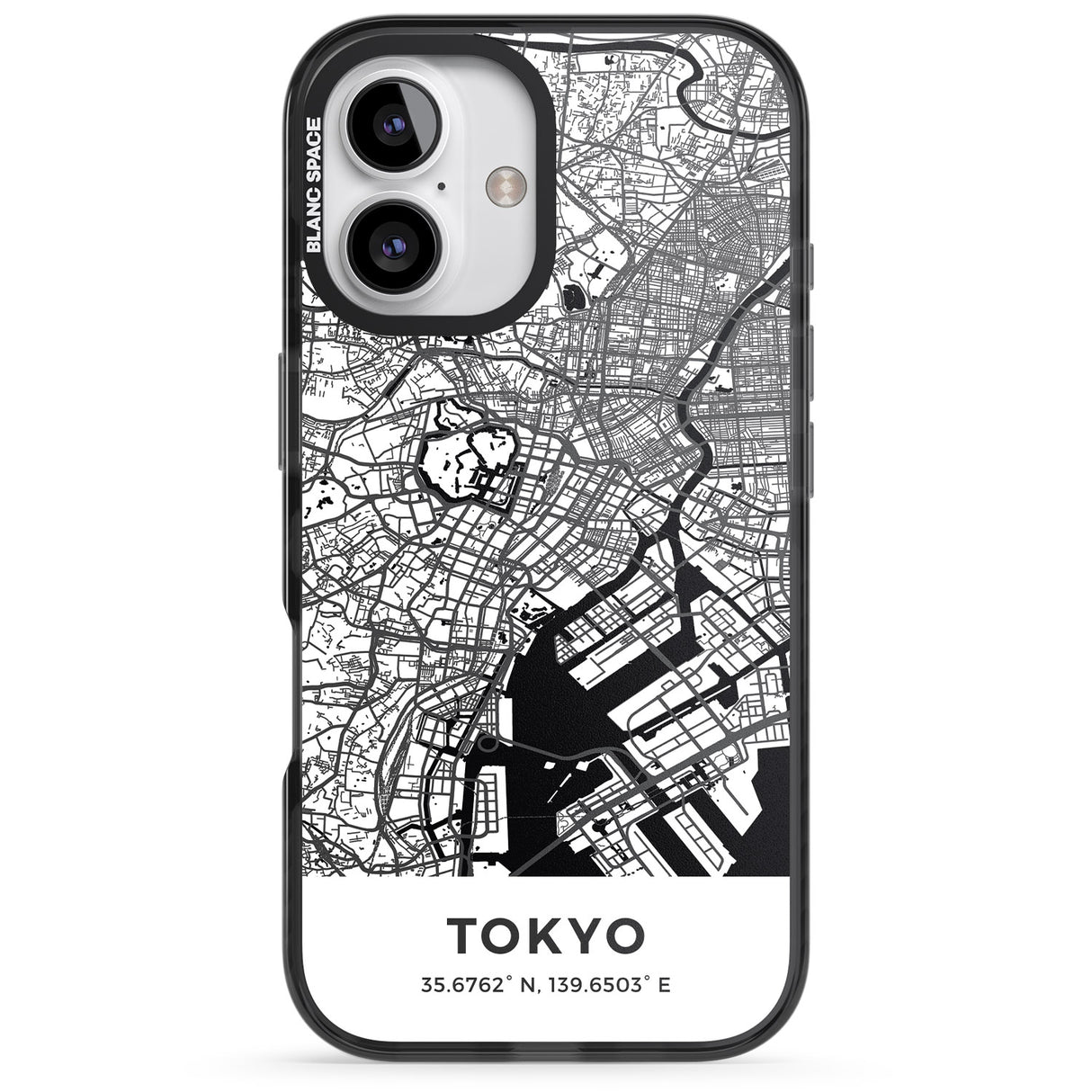 iPhone 16 Pro Max Map of Tokyo, Japan Black Impact Phone Case