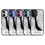 iPhone 16 Pro Max Map of Liverpool, England Black Impact Phone Case