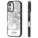 iPhone 16 Pro Max Map of Leeds, England Black Impact Phone Case