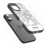 iPhone 16 Pro Max Map of Leeds, England Black Impact Phone Case