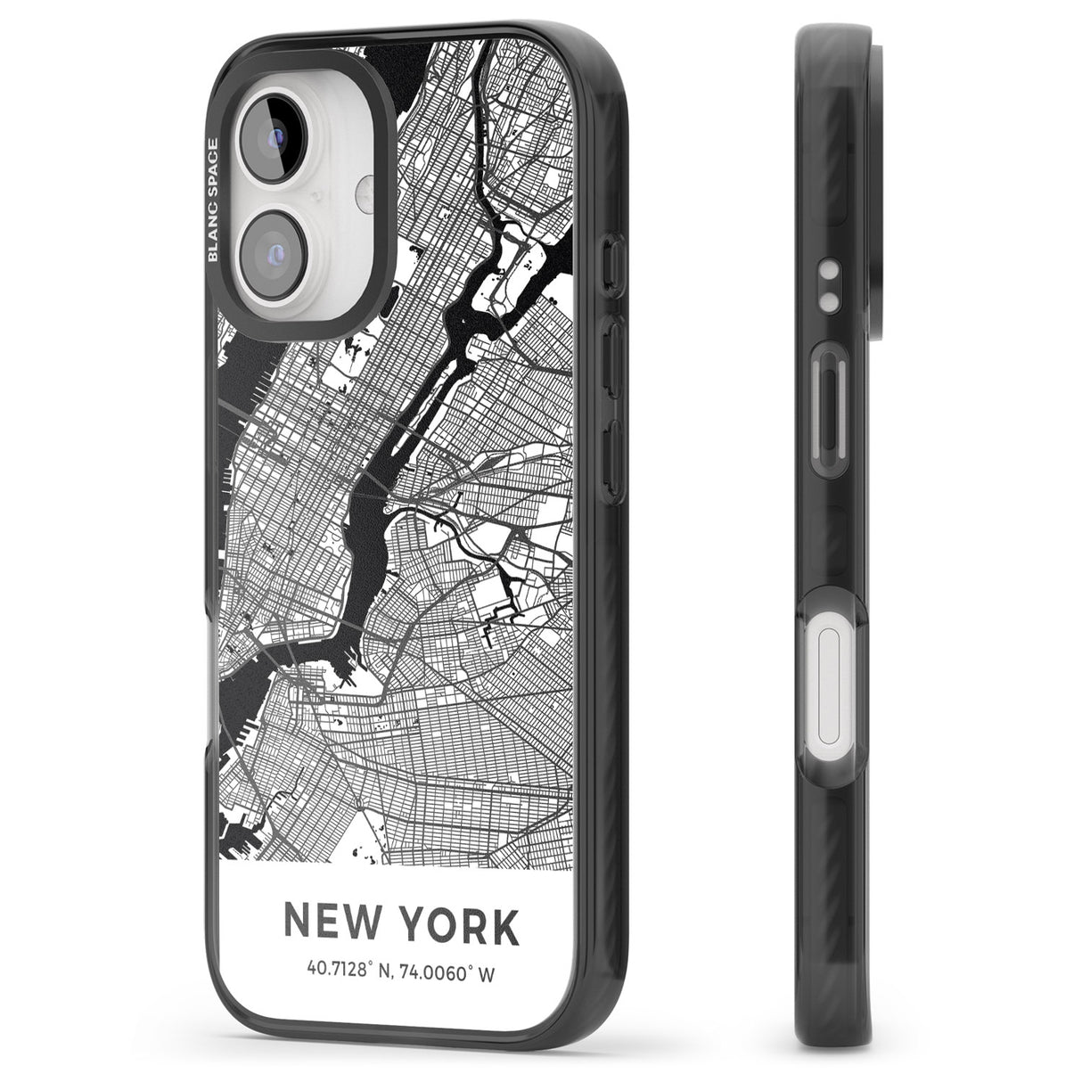 iPhone 16 Pro Max Map of New York, New York Black Impact Phone Case