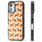 iPhone 16 Pro Max Trendy Tiger Patterns Tigers On Khaki Black Impact Phone Case