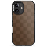 iPhone 16 Pro Max CHOCOLATE CHECKERED Black Impact Phone Case + Magsafe