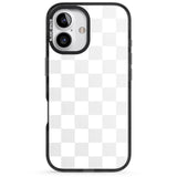 iPhone 16 Pro Max WHITE CHECKERED Black Impact Phone Case + Magsafe