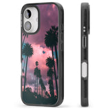 iPhone 16 Pro Max Palm Tree Sunset Photograph Black Impact Phone Case