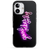 iPhone 16 Pro Max Good Vibes Only Pink Neon Black Impact Phone Case