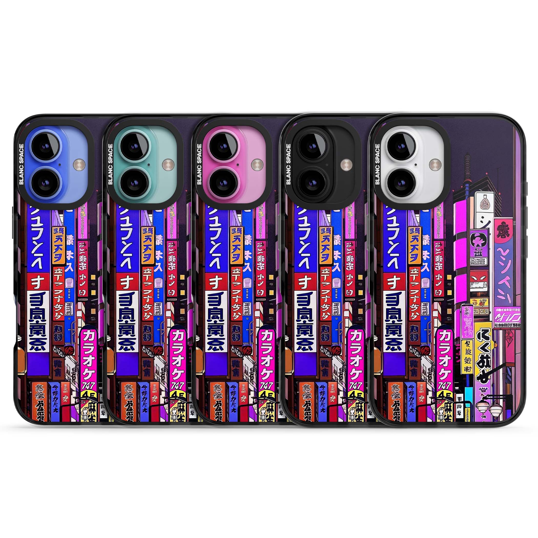 NEON NIGHT anime iPhone case | Black Impact case for iPhone 16, iPhone 16 Plus