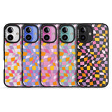 iPhone 16 Pro Max Wonky Squares Pattern Black Impact Phone Case