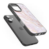 iPhone 16 Pro Max Soft Pink & Yellow Onyx Marble Black Impact Phone Case