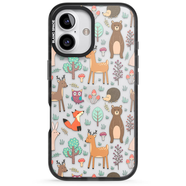 iPhone 16 Pro Max Wildlife Pattern Black Impact Phone Case