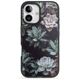 iPhone 16 Pro Max Mixed Succulents - Real Botanical Photographs Black Impact Phone Case