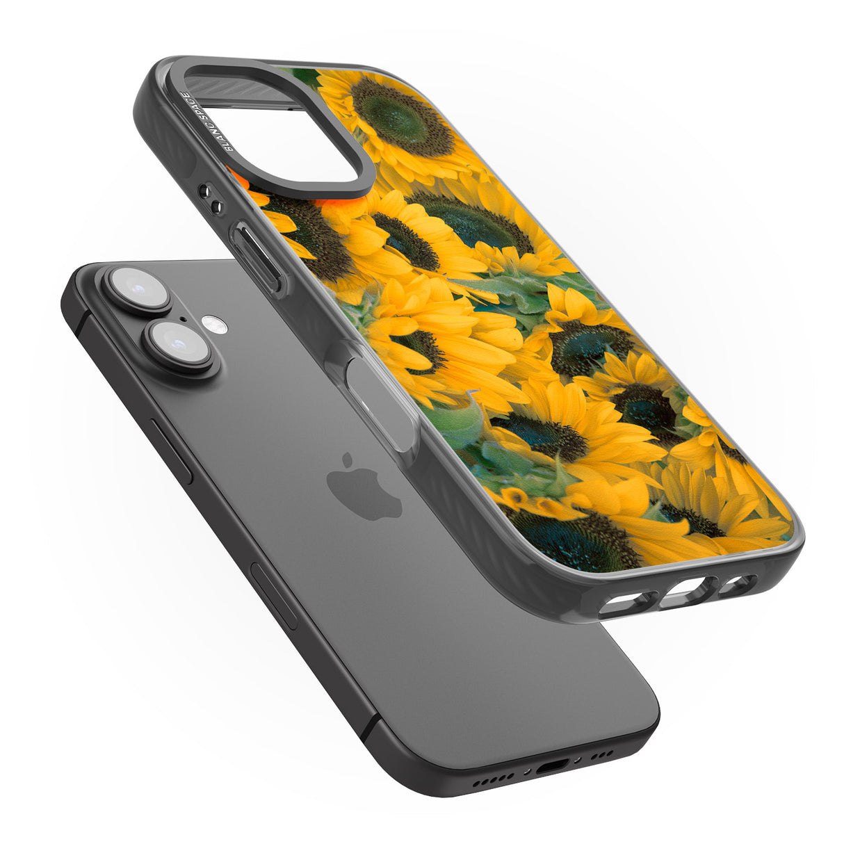 iPhone 16 Pro Max Sunflowers Black Impact Phone Case