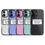 iPhone 16 Pro Max I Literally Don't Care Black Impact Phone Case