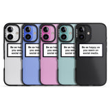 iPhone 16 Pro Max Happy on Social Media Black Impact Phone Case