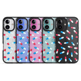 iPhone 16 Pro Max Kawaii Pill Pattern Black Impact Phone Case