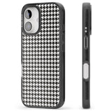 iPhone 16 Pro Max Chic Houndstooth Check Black Impact Phone Case