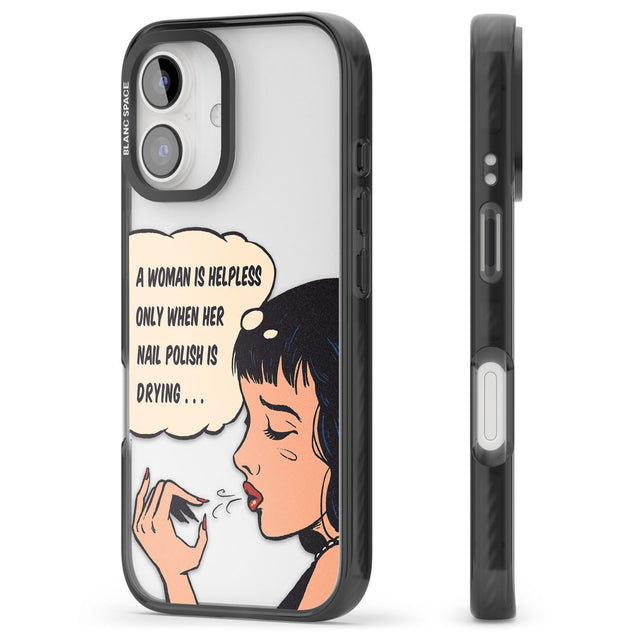 Drying Nails - Pop Art Black Impact Phone Case for iPhone 16, iPhone 16 Plus