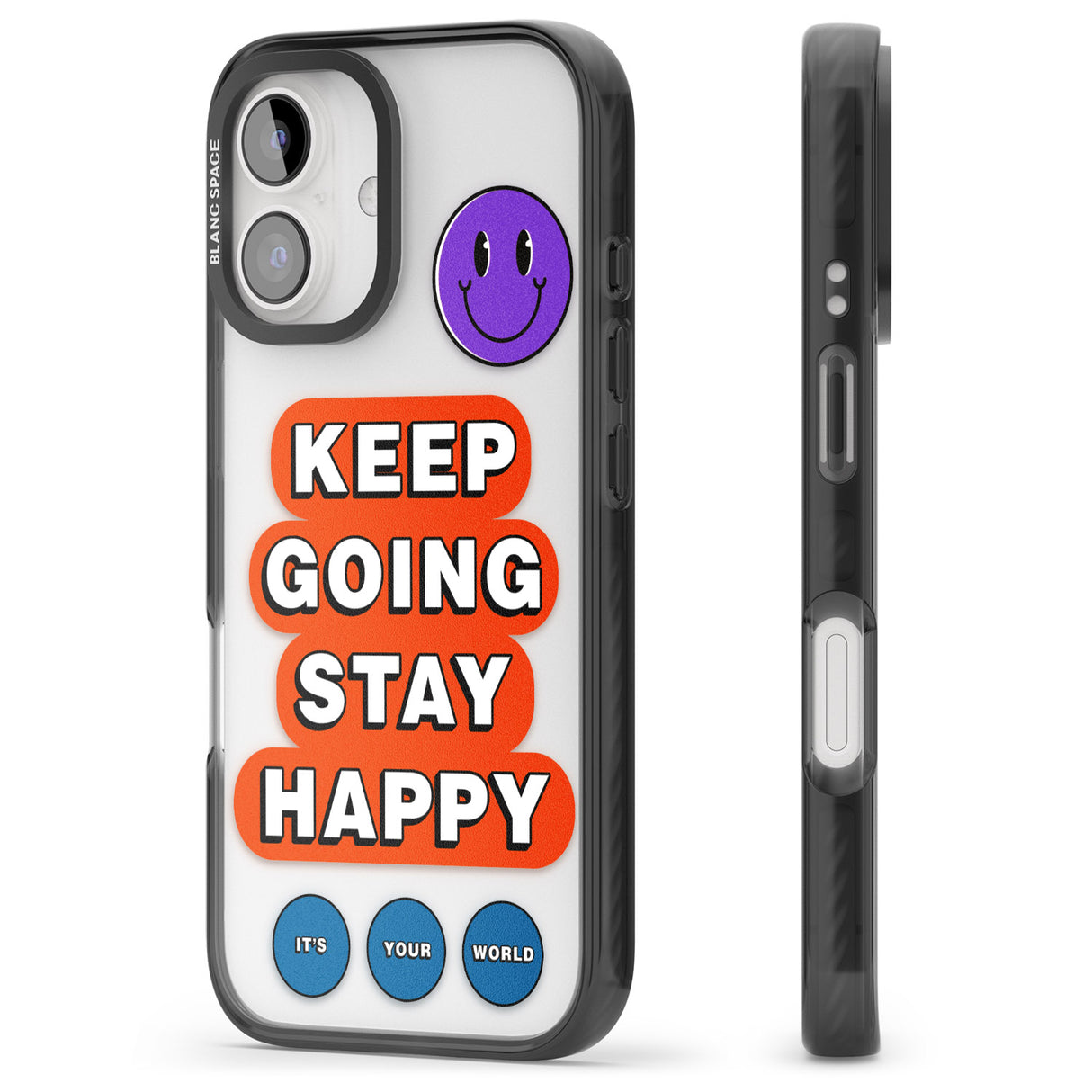 iPhone 16 Keep Going Stay Happy Clear Impact Phone Case