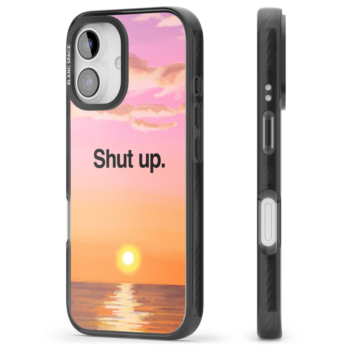 iPhone 16 Pro Max Shut up Black Impact Phone Case