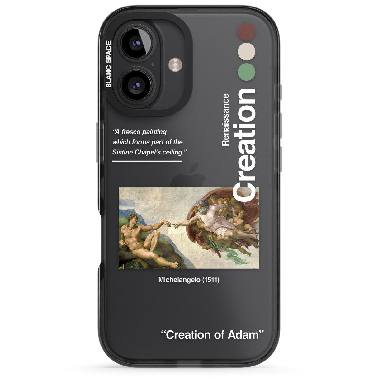 iPhone 16 Pro Max Creation of Adam - Michelangelo Black Impact Phone Case