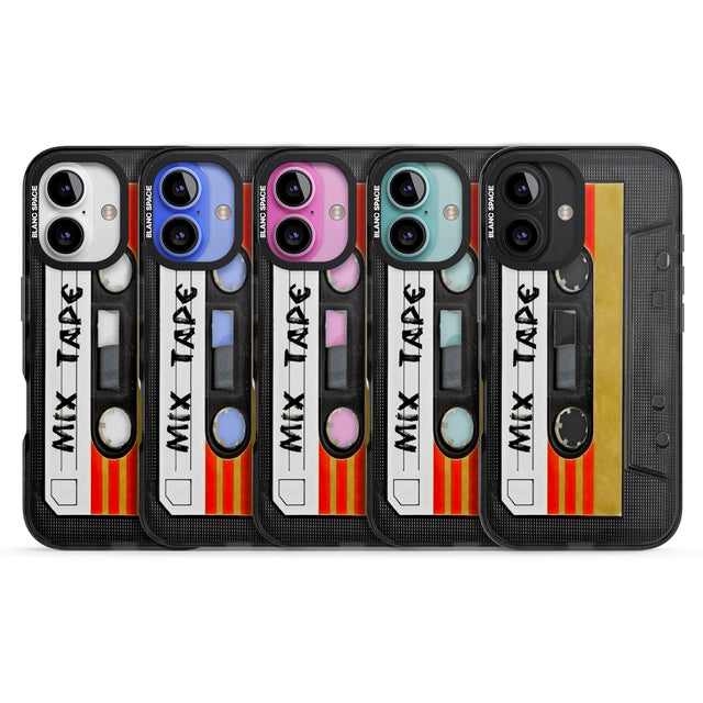 iPhone 16 Pro Max Retro Mix Tape Black Impact Phone Case