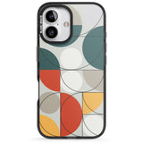 iPhone 16 Pro Max Abstract Half Circles Black Impact Phone Case