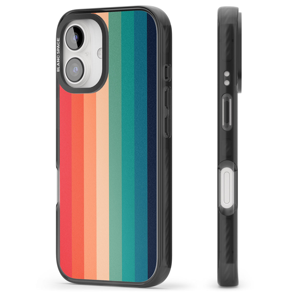 iPhone 16 Pro Max Retro 70's Colour Palette Black Impact Phone Case