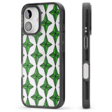 iPhone 16 Pro Max Emerald Stars Pattern (Clear) Black Impact Phone Case