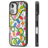 iPhone 16 Pro Max Festive Lights Pattern Black Impact Phone Case