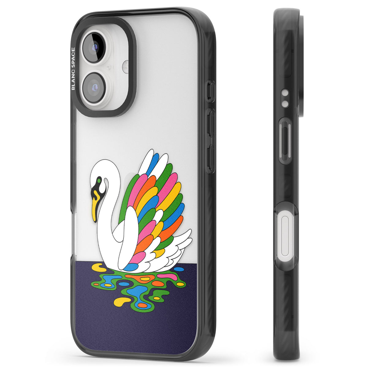 iPhone 16 Pro Max Serene Swan Black Impact Phone Case