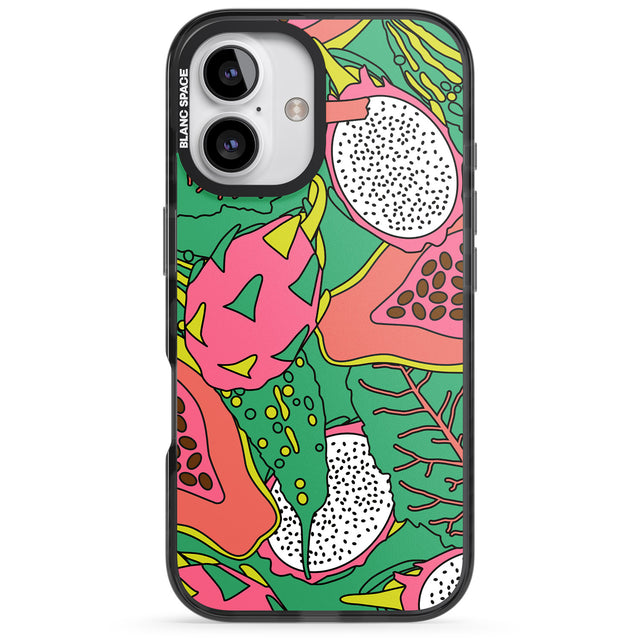 iPhone 16 Pro Max Psychedelic Salad Black Impact Phone Case