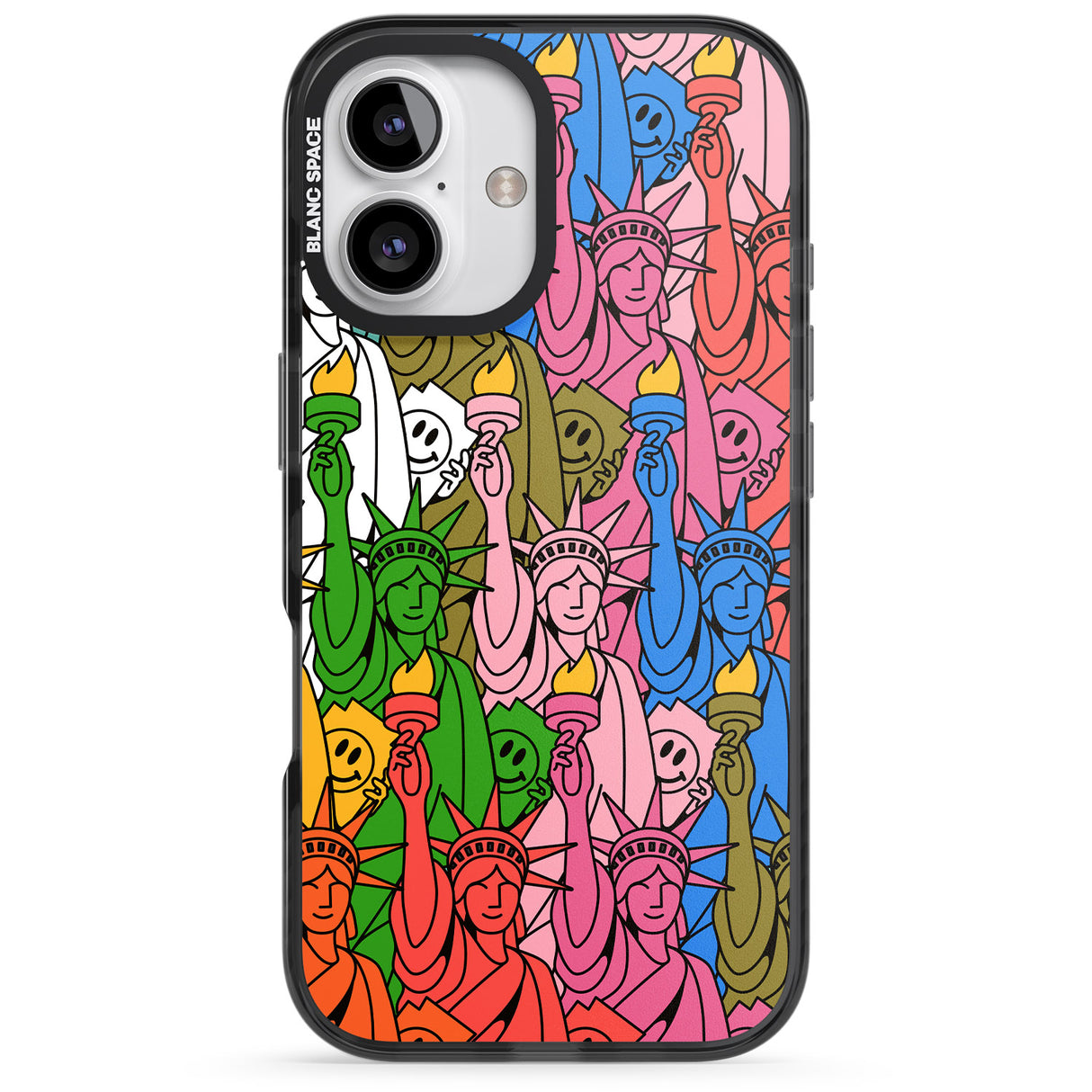 iPhone 16 Pro Max Multicolour Liberty Pattern Black Impact Phone Case