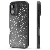 iPhone 16 Pro Max White Cosmic Galaxy Pattern Black Impact Phone Case