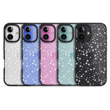 iPhone 16 Pro Max White Cosmic Galaxy Pattern Black Impact Phone Case