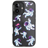 iPhone 16 Pro Max Astronaut Pattern Black Impact Phone Case