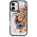 iPhone 16 Pro Max Sugar Skull Tiger Black Impact Phone Case