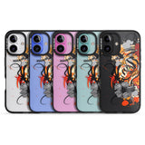 iPhone 16 Pro Max Sugar Skull Tiger Black Impact Phone Case