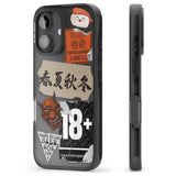 iPhone 16 Pro Max Asian Sticker Mix Black Impact Phone Case