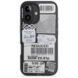 iPhone 16 Pro Max White Sticker Mix Black Impact Phone Case